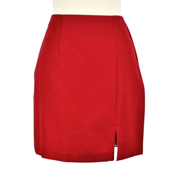 MY MICHELLE Mini Pencil Skirt Front Slit Vanishing Waistband Red Juniors Sz 5/6 - Picture 1 of 7